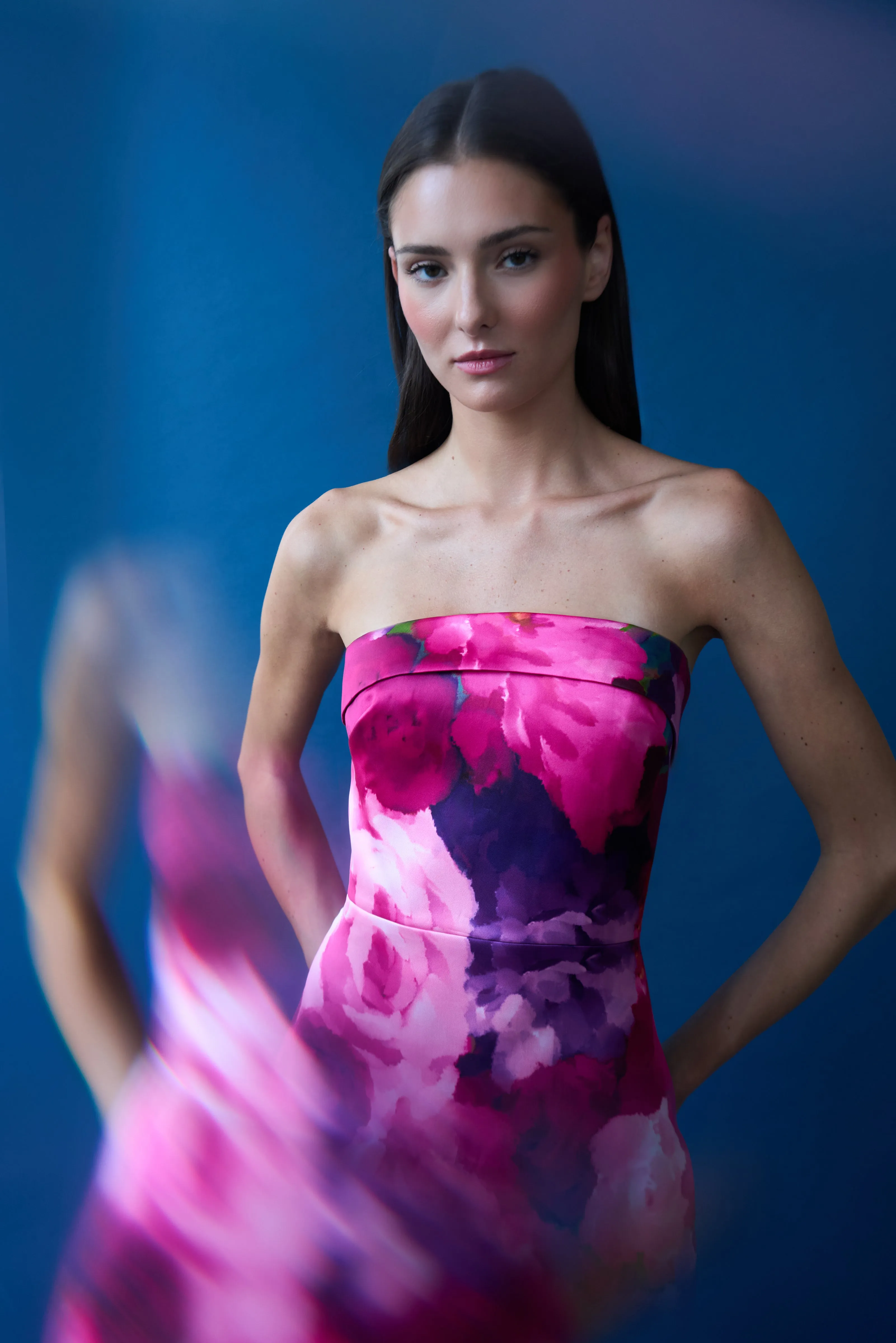 Cleo Strapless Column Gown sold by Theia product image thumbnail 2