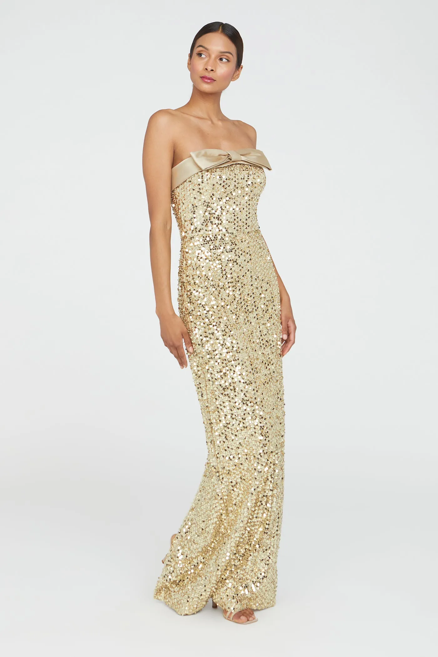 Lacie Sequin Column Gown sold by Theia product image thumbnail 3
