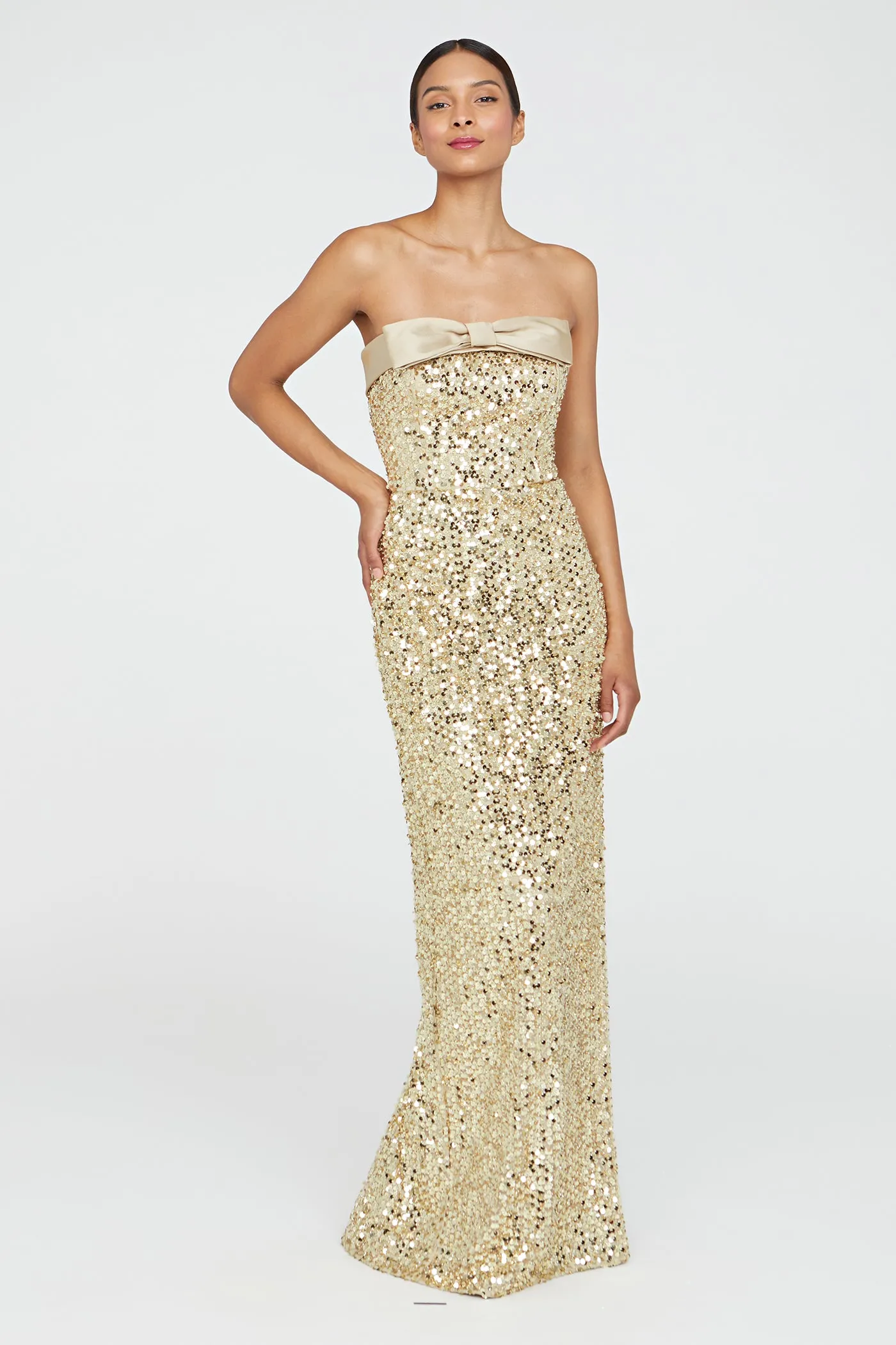Lacie Sequin Column Gown sold by Theia product image thumbnail 5