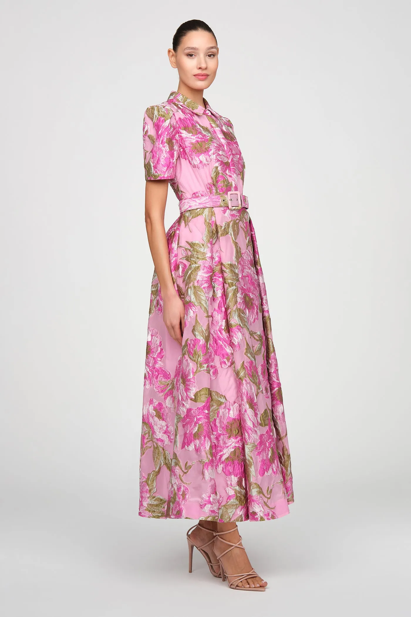 Abba Jacquard Dress sold by Theia product image thumbnail 4
