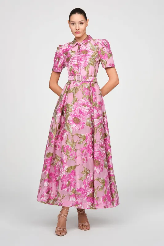 Abba Jacquard Dress made by Theia