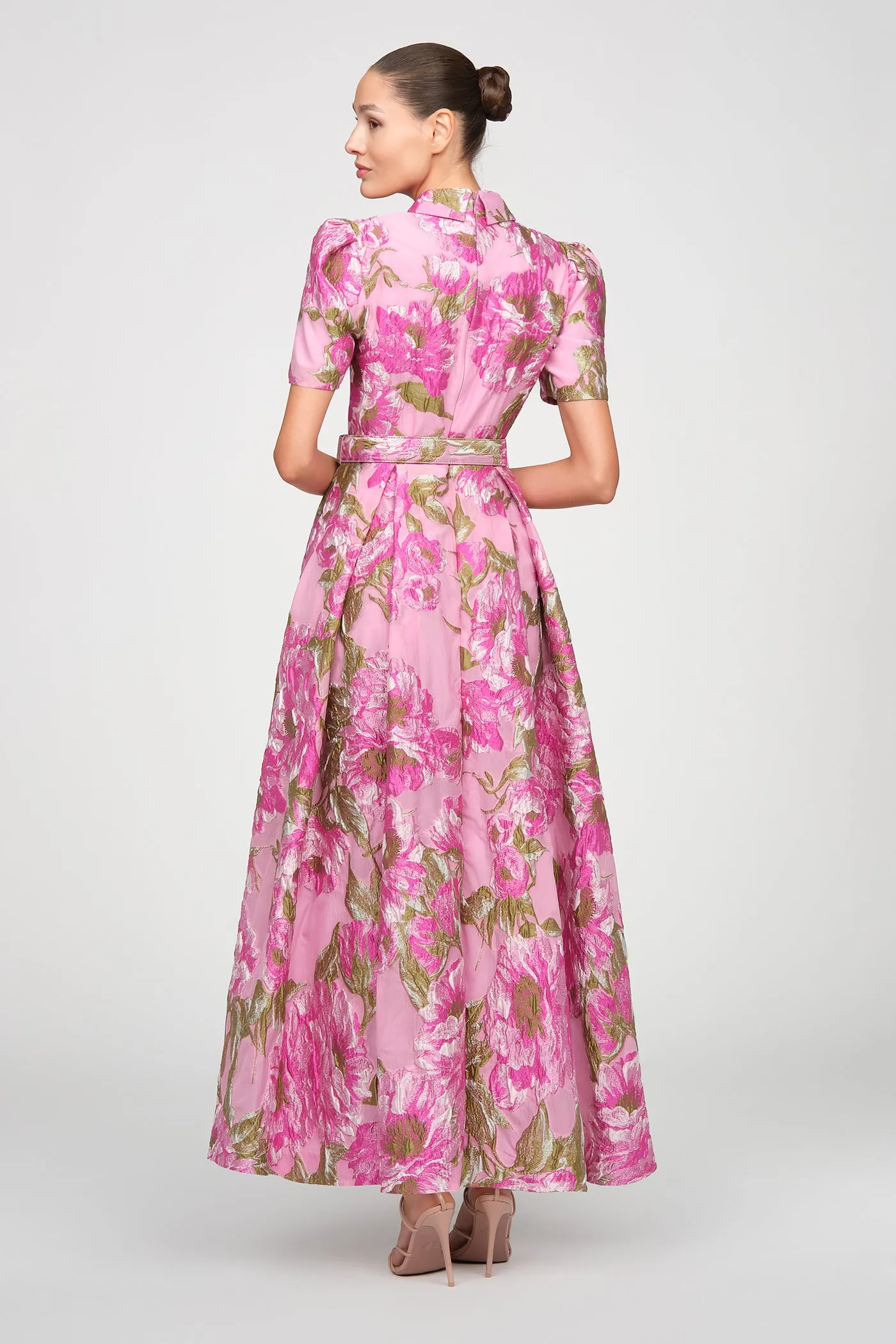 Abba Jacquard Dress sold by Theia product image thumbnail 3