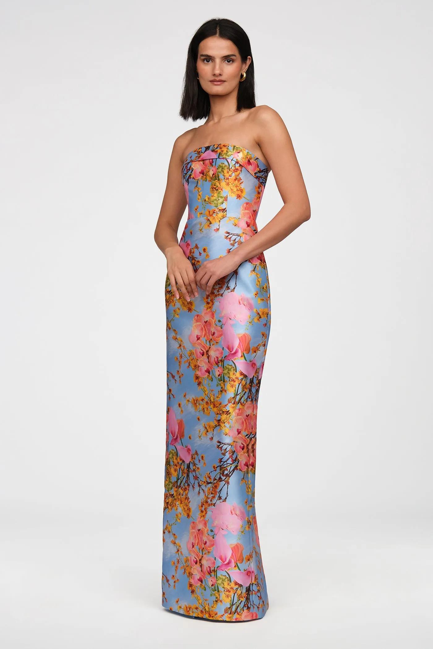 Cleo Strapless Column Gown sold by Theia product image thumbnail 2