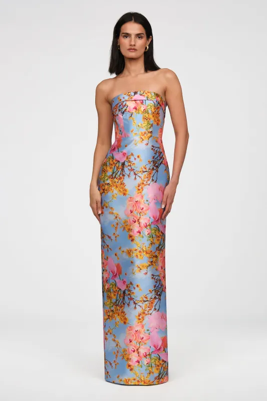 Cleo Strapless Column Gown made by Theia