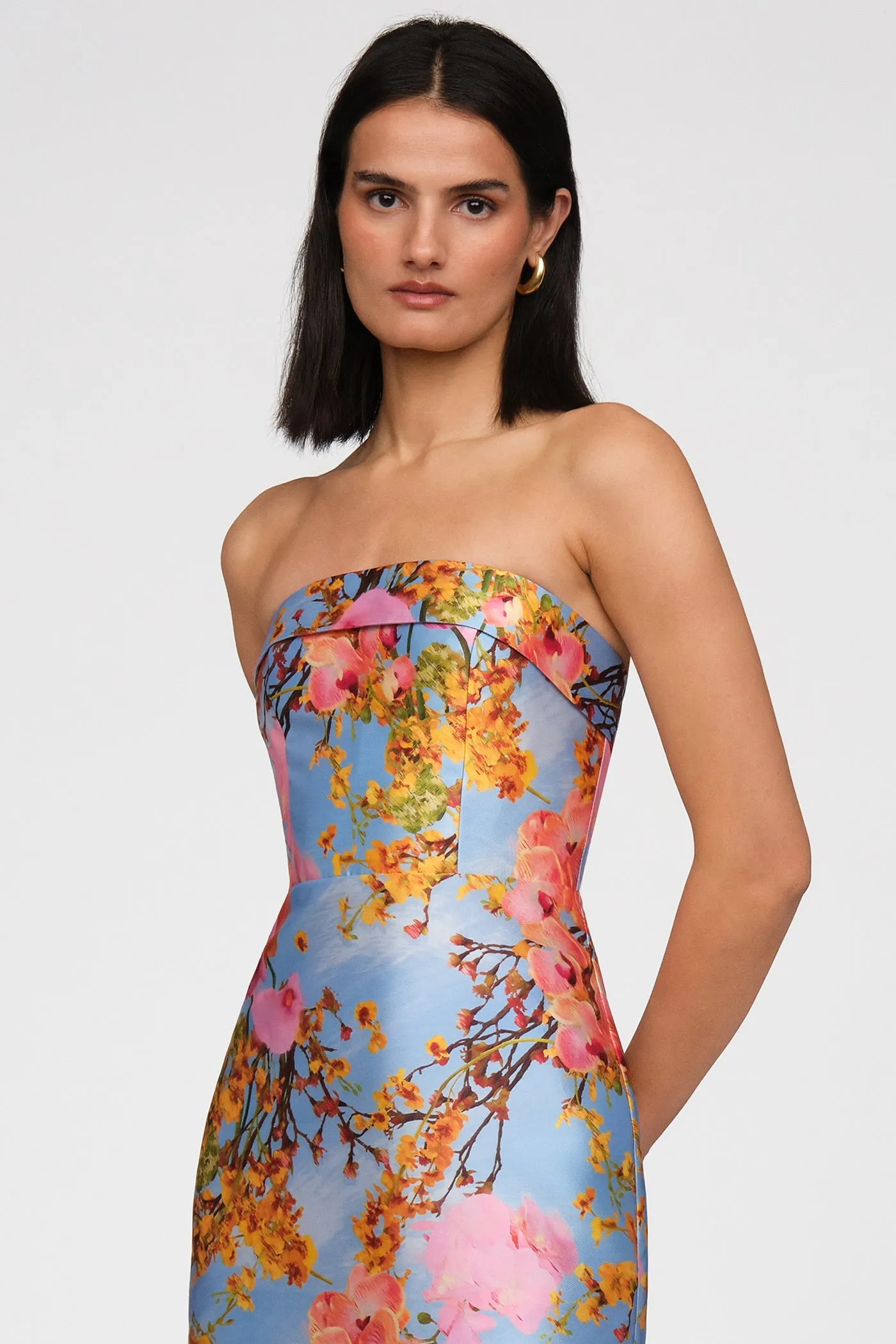 Cleo Strapless Column Gown sold by Theia product image thumbnail 4