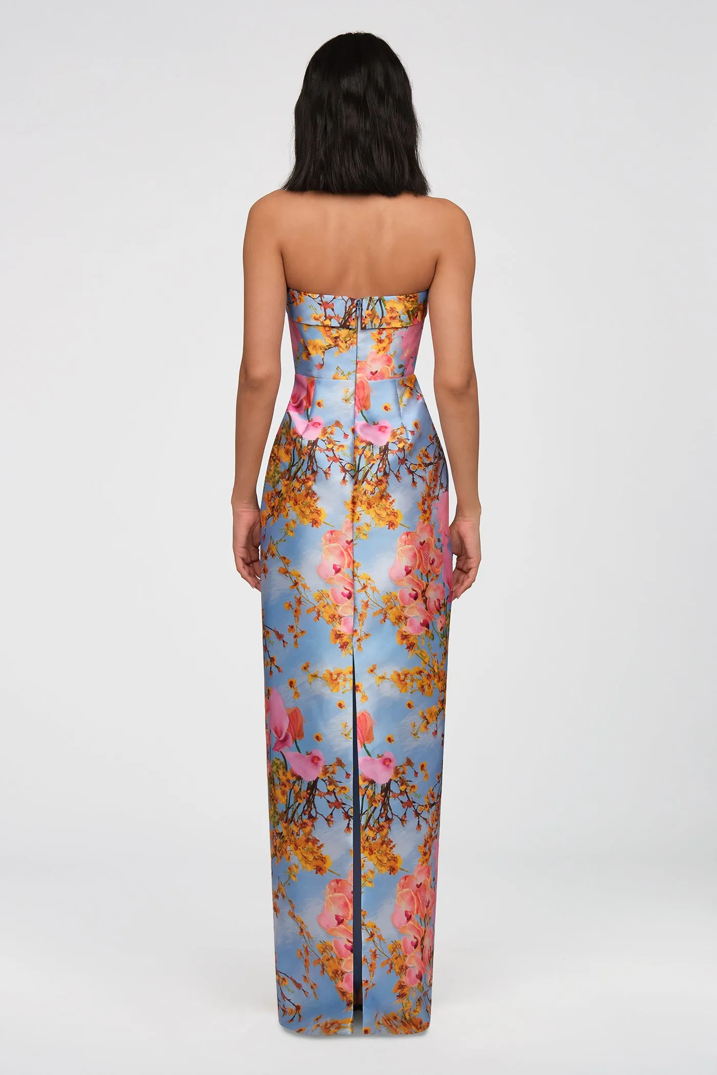 Cleo Strapless Column Gown sold by Theia product image thumbnail 3