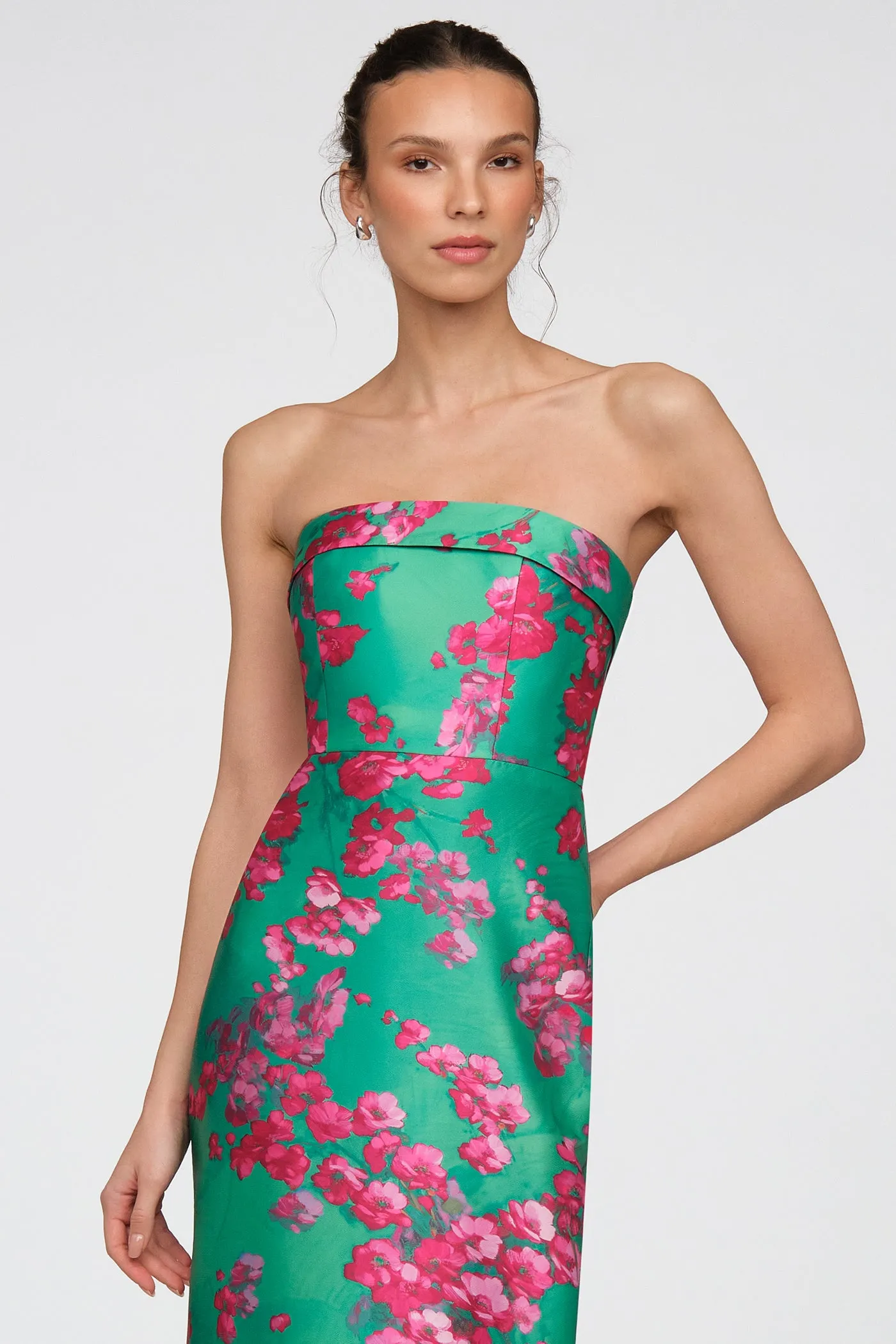 Cleo Strapless Column Gown sold by Theia product image thumbnail 4