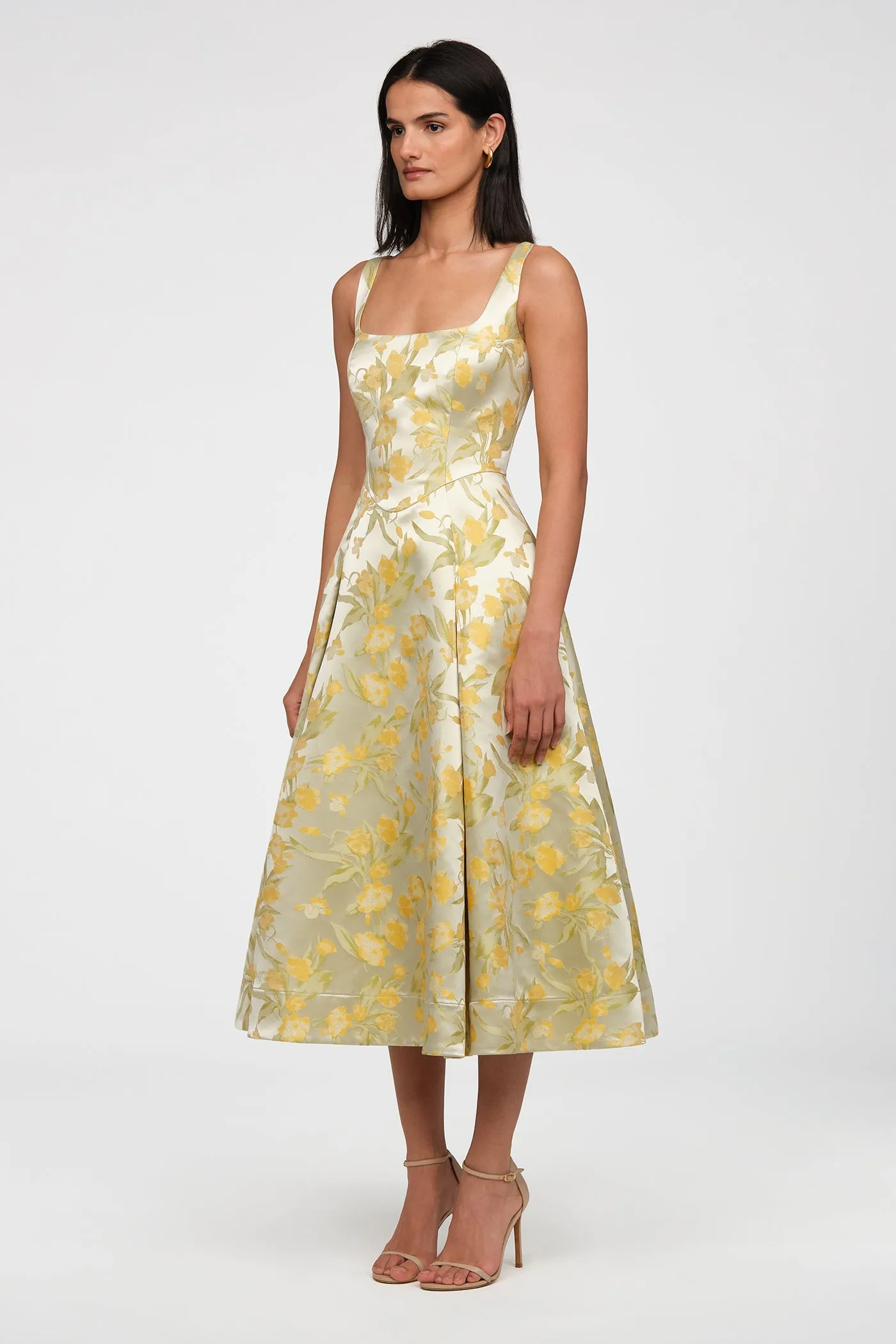 Julie Basque Waist Dress sold by Theia product image thumbnail 5