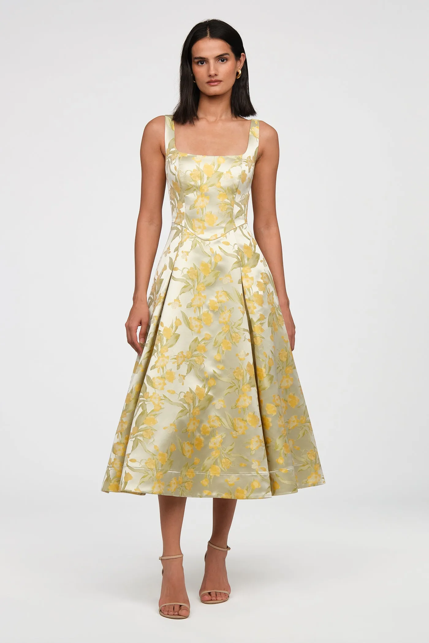 Julie Basque Waist Dress sold by Theia