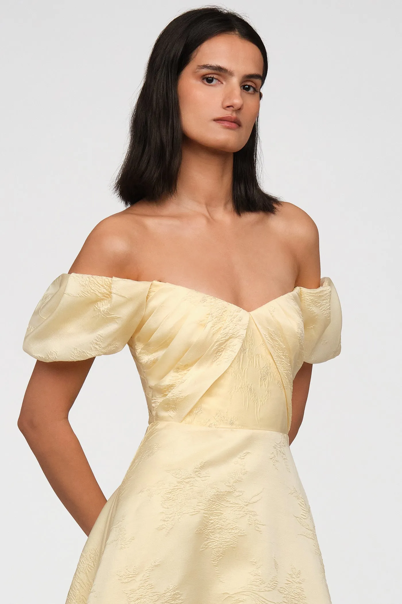 Mel Off Shoulder Dress sold by Theia product image thumbnail 4