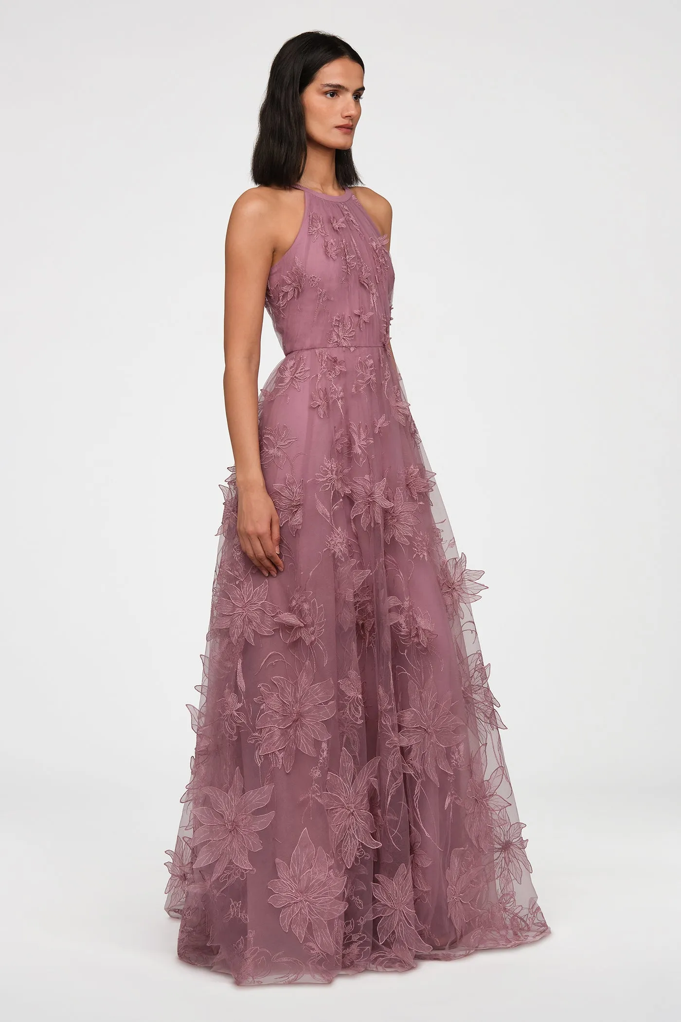 Lux Floral Embroidered Gown sold by Theia product image thumbnail 5