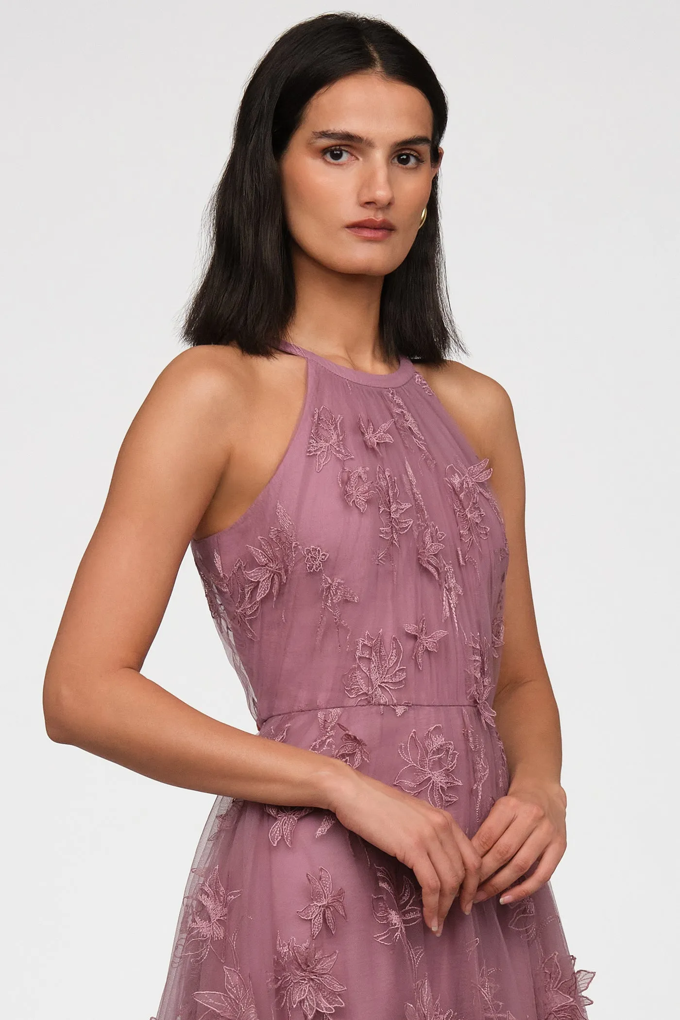 Lux Floral Embroidered Gown sold by Theia product image thumbnail 4