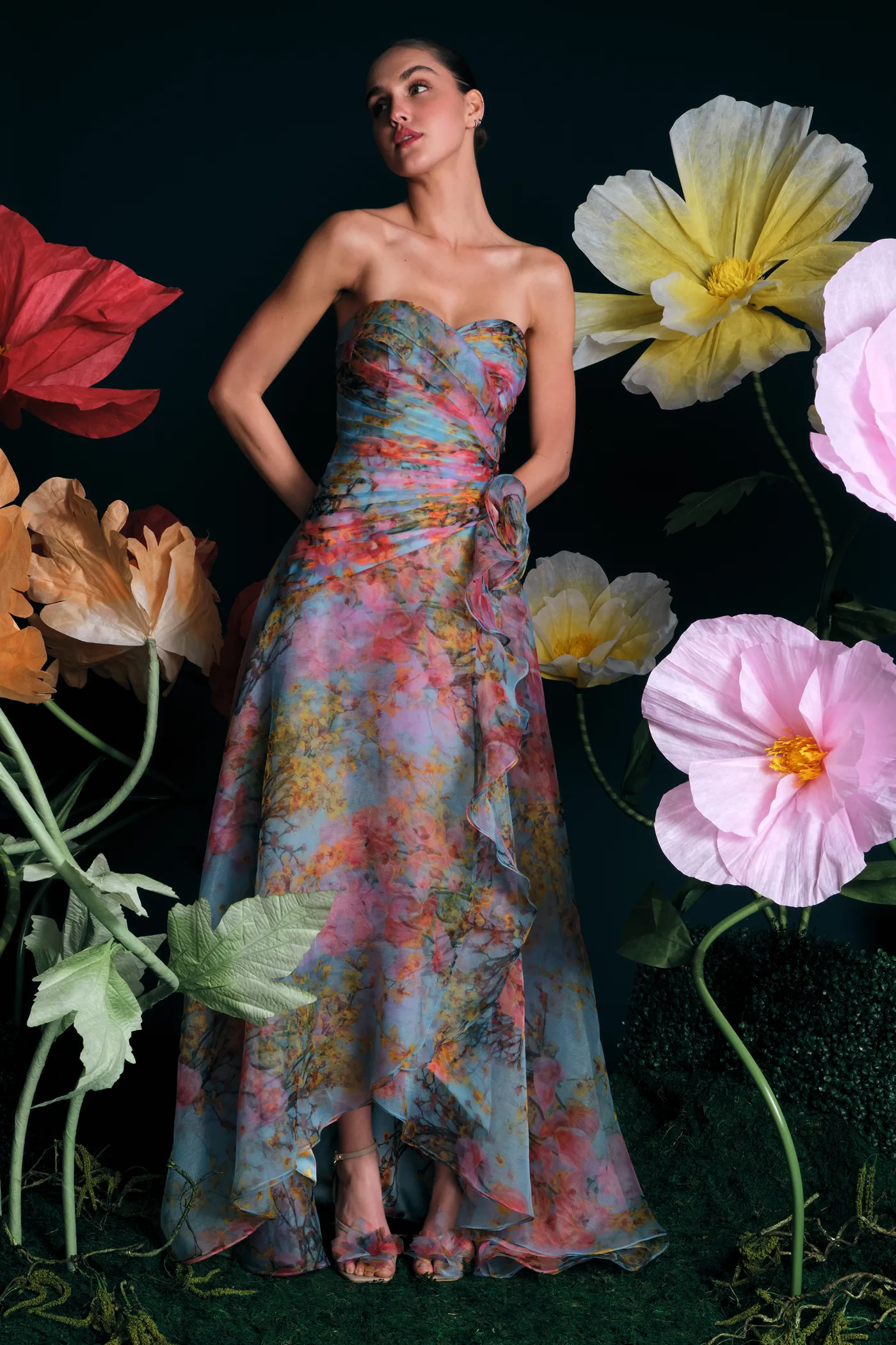 Eloise High Low Gown sold by Theia product image thumbnail 2