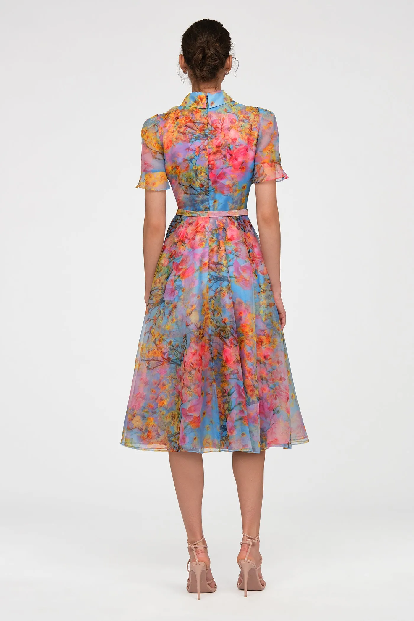 Marcel Organza Shirt Dress sold by Theia product image thumbnail 3