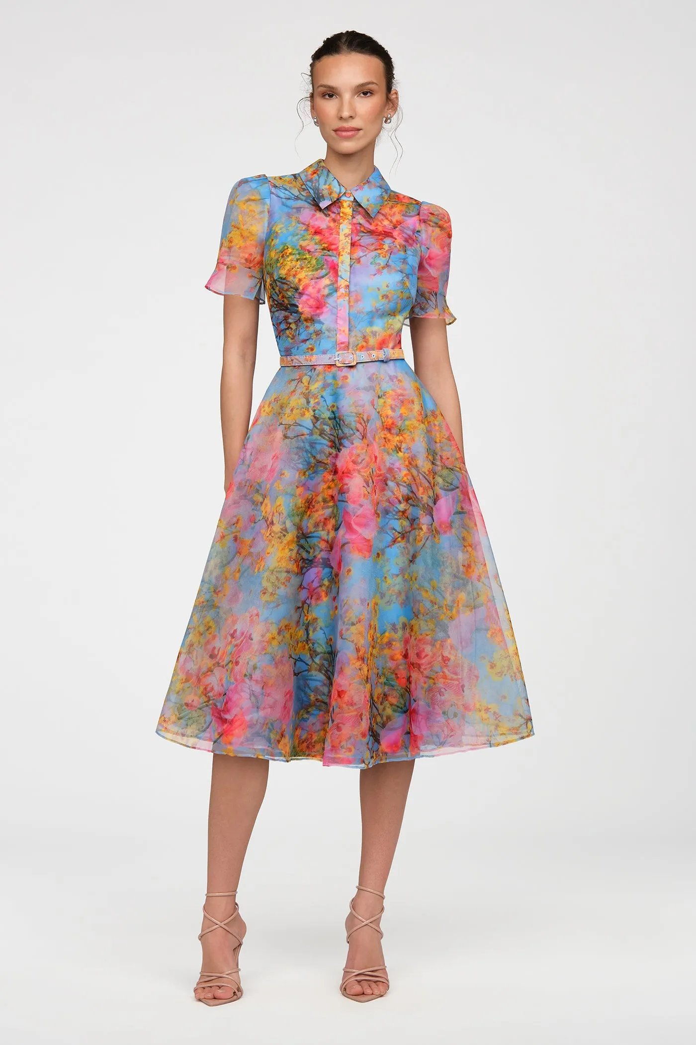 Marcel Organza Shirt Dress sold by Theia