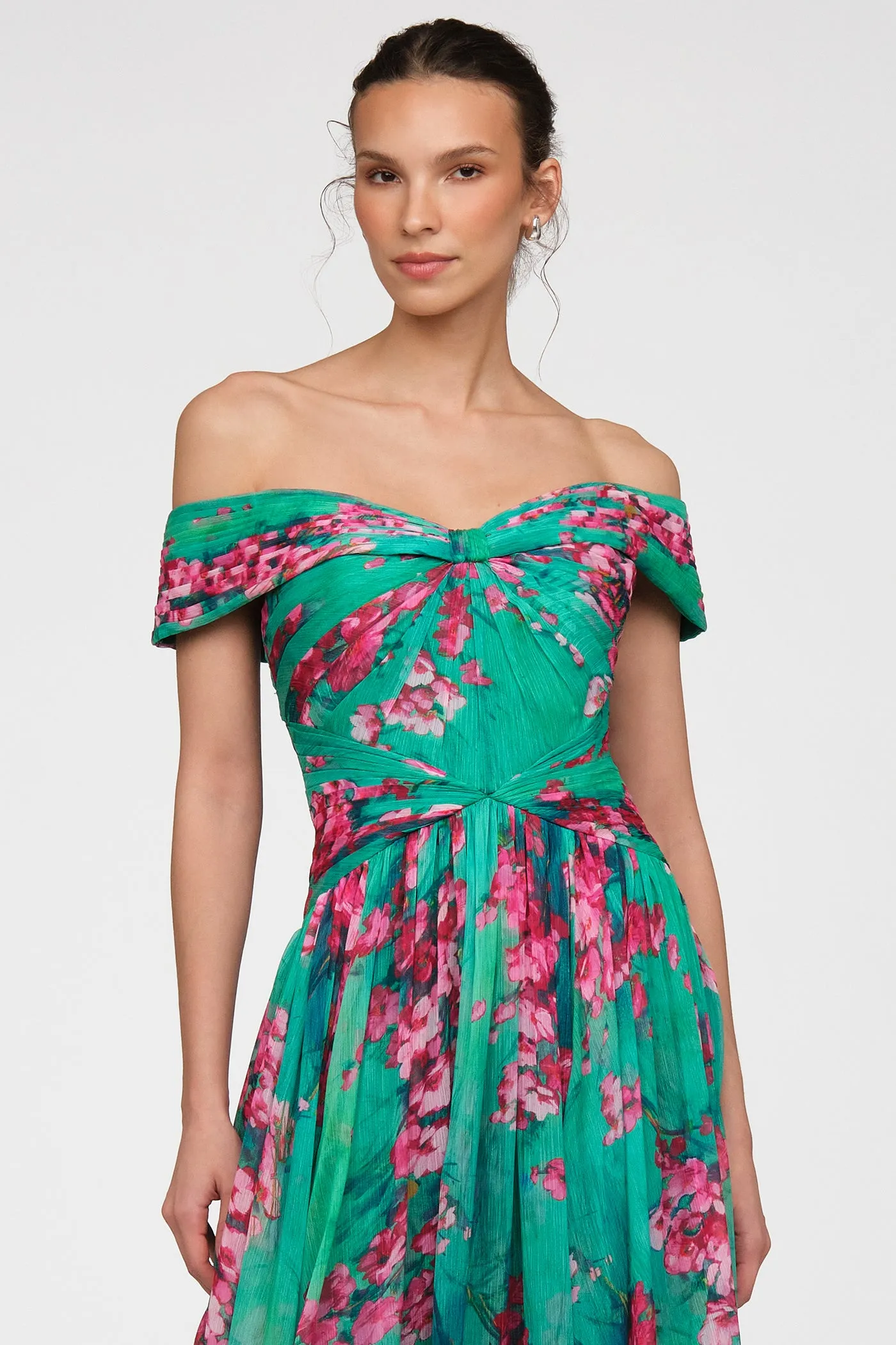 Sabina Chiffon Gown sold by Theia product image thumbnail 4