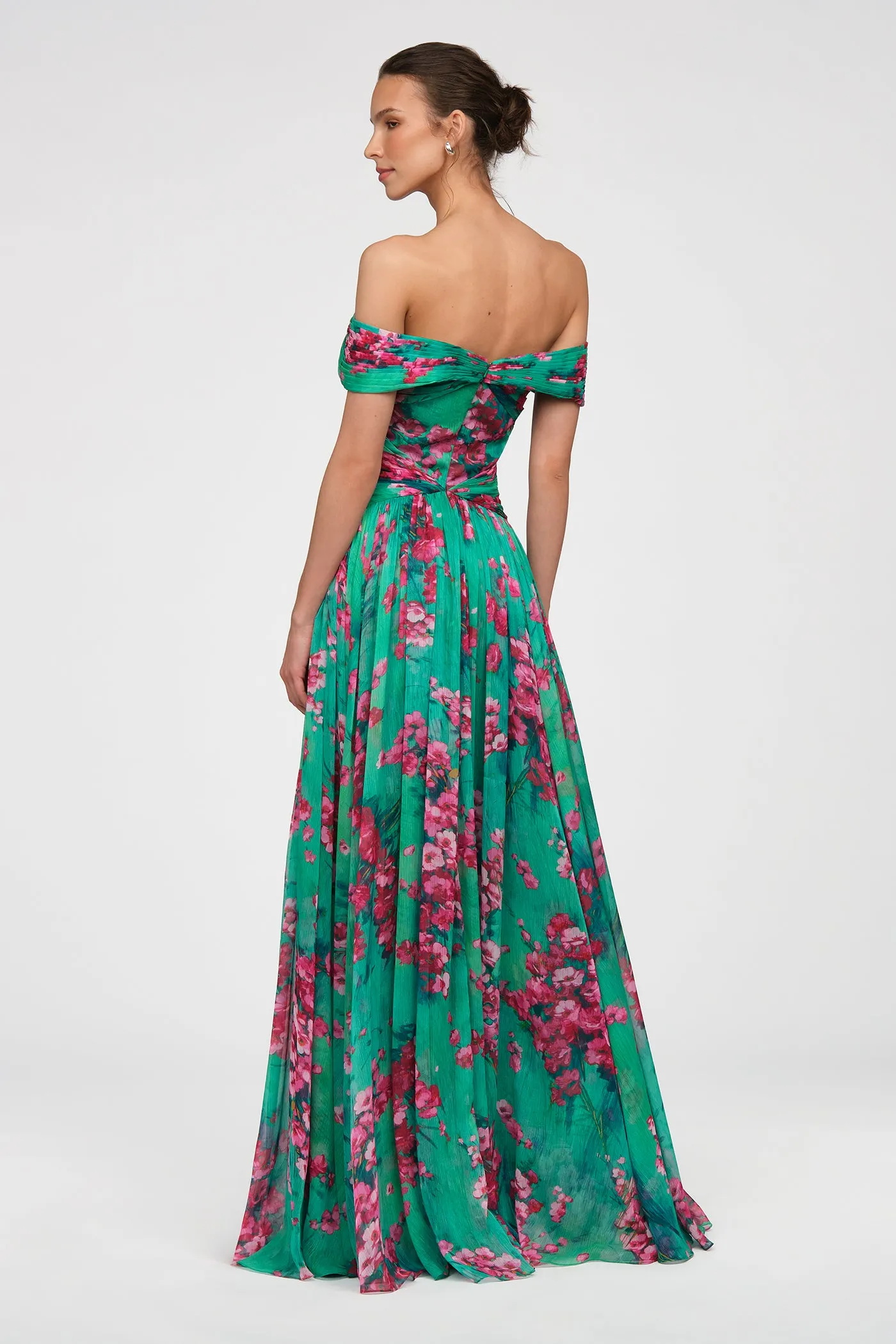 Sabina Chiffon Gown sold by Theia product image thumbnail 3