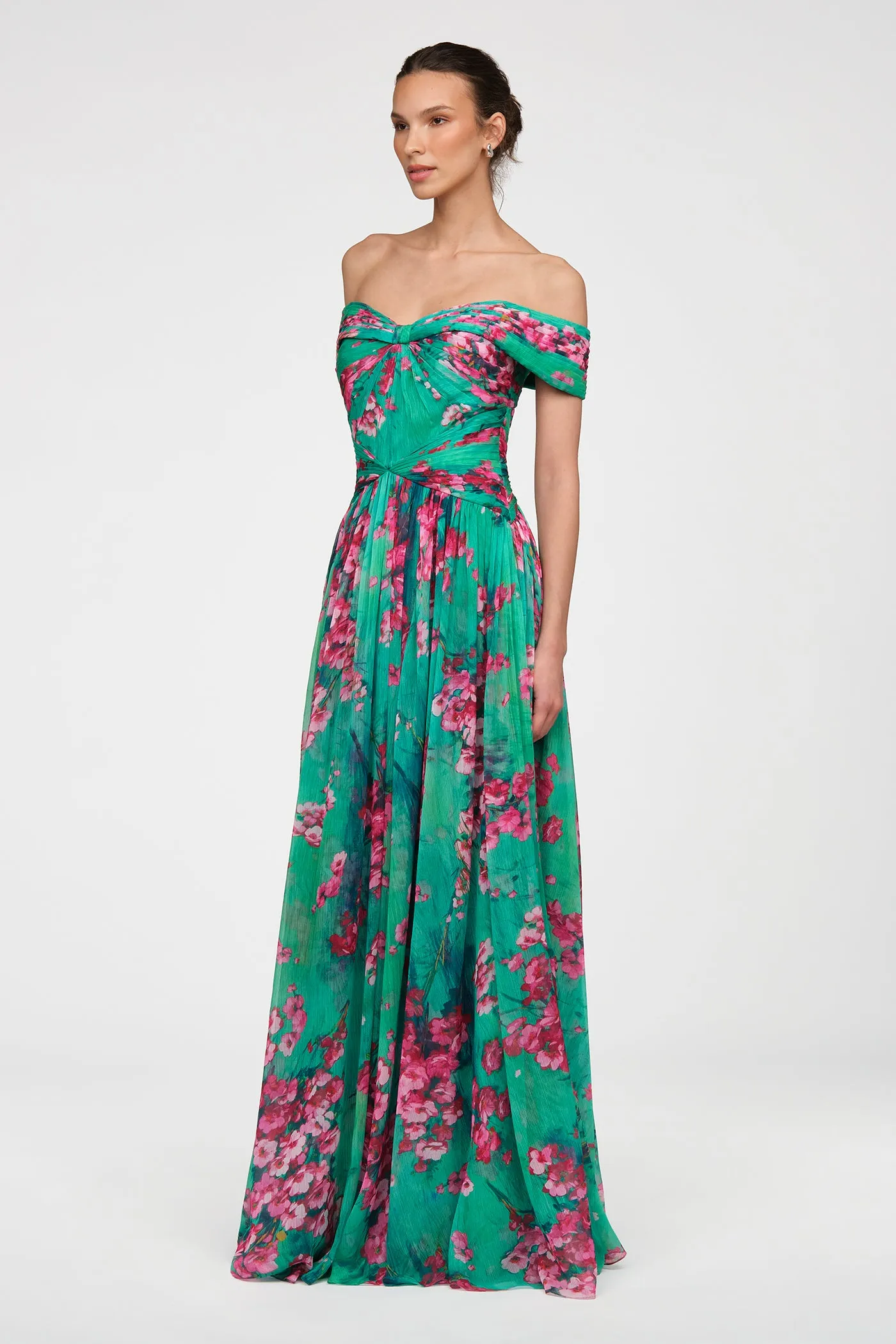 Sabina Chiffon Gown sold by Theia product image thumbnail 5