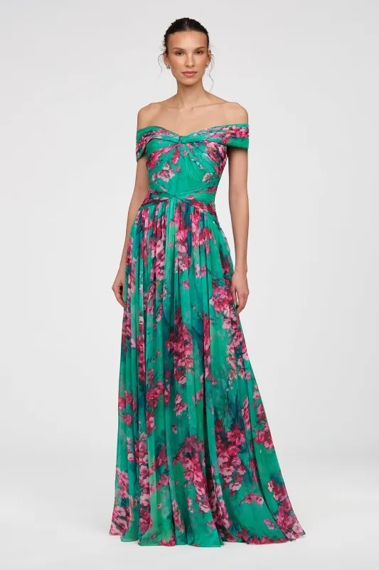Sabina Chiffon Gown made by Theia