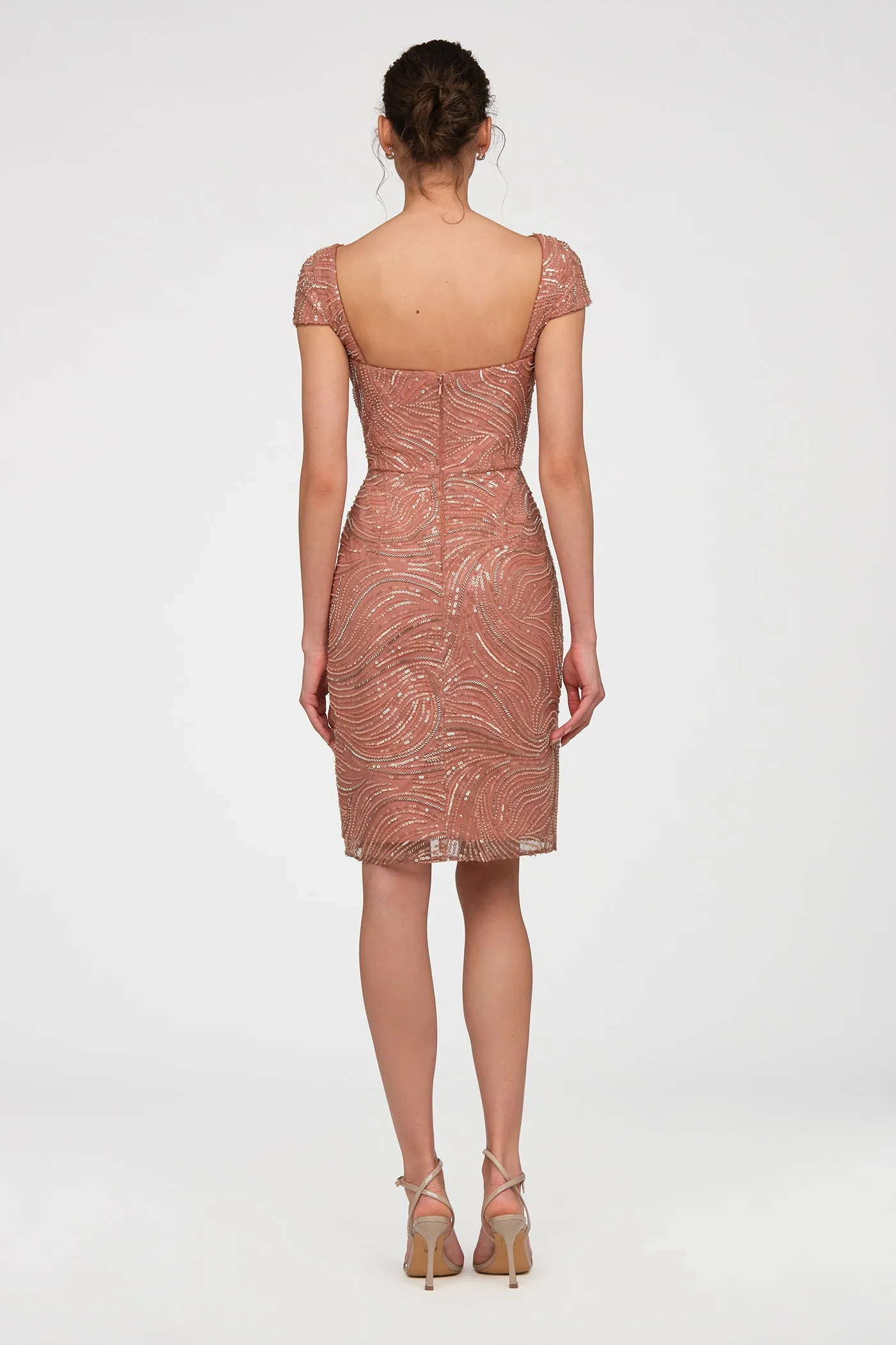 Ceceline Sequin Dress sold by Theia product image thumbnail 3