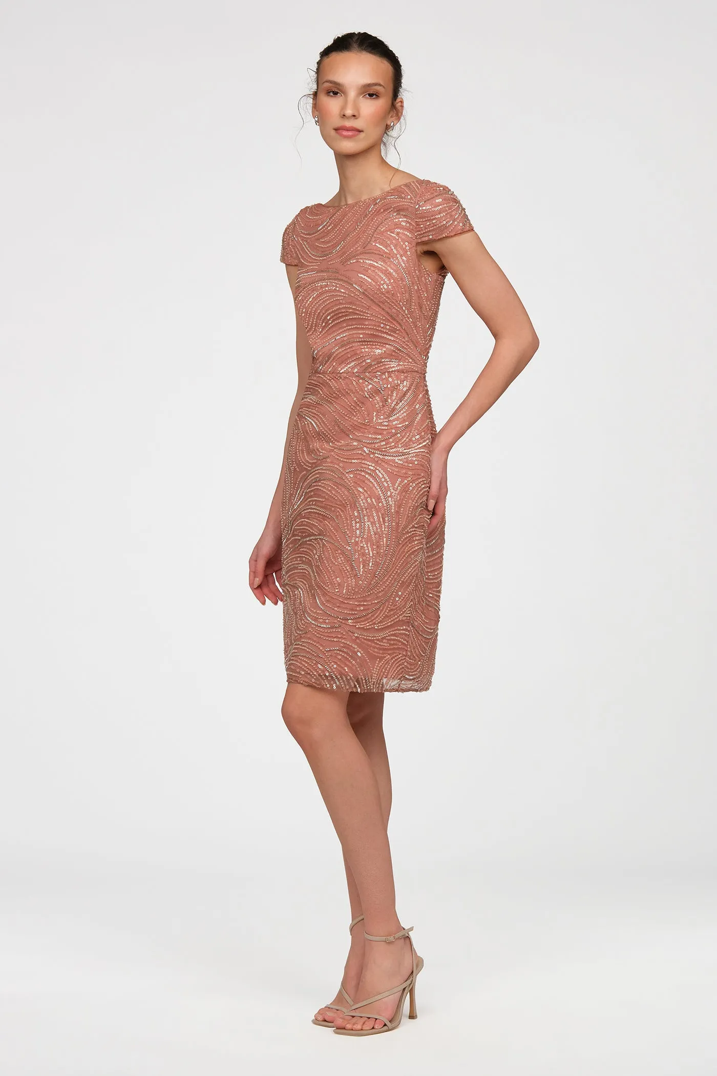 Ceceline Sequin Dress sold by Theia product image thumbnail 5