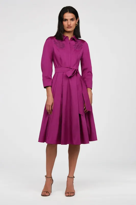 Rosemary Taffeta Shirt Dress made by Theia