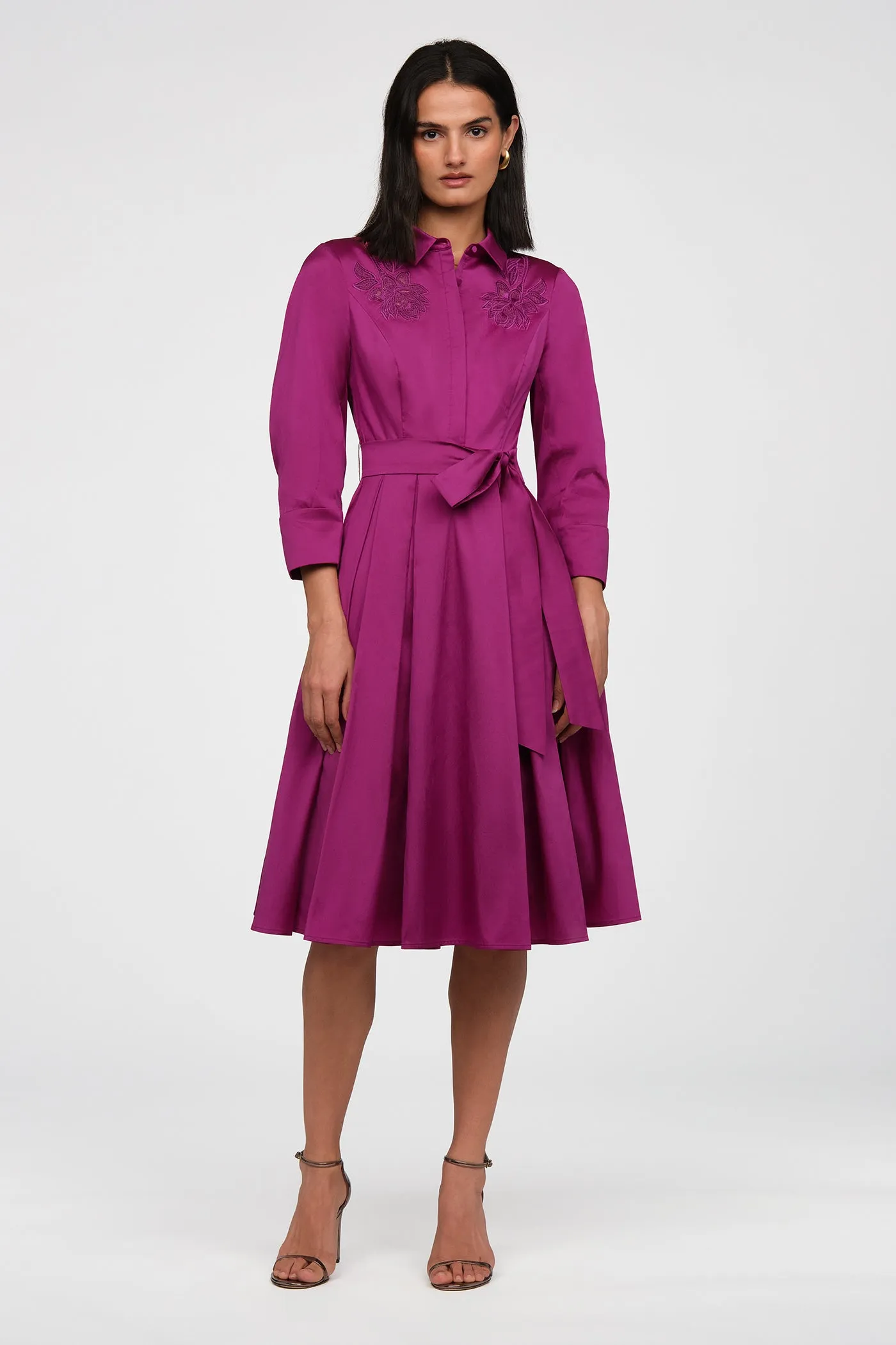 Rosemary Taffeta Shirt Dress sold by Theia