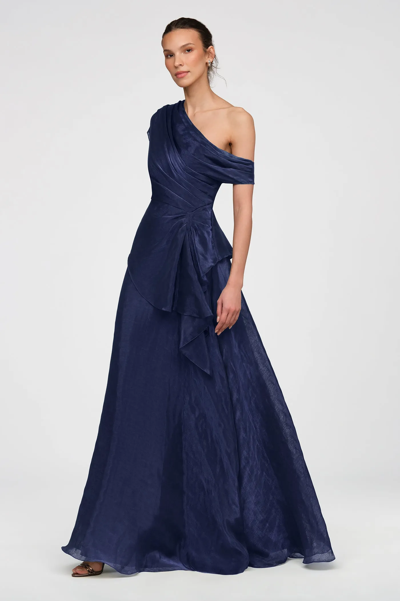 Avalina Organza Lame Gown sold by Theia product image thumbnail 3