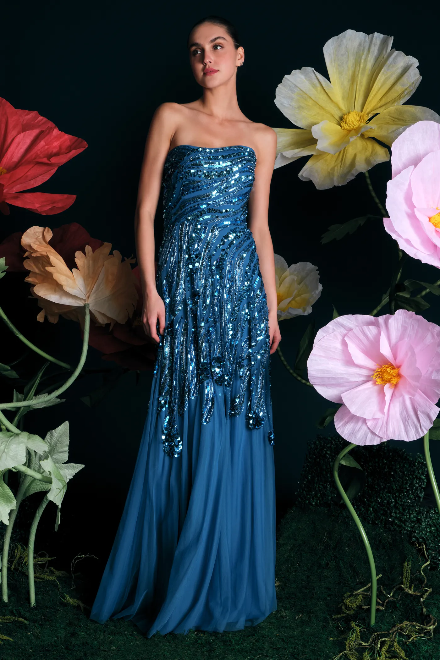 Ariella Hand Beaded Gown sold by Theia product image thumbnail 2