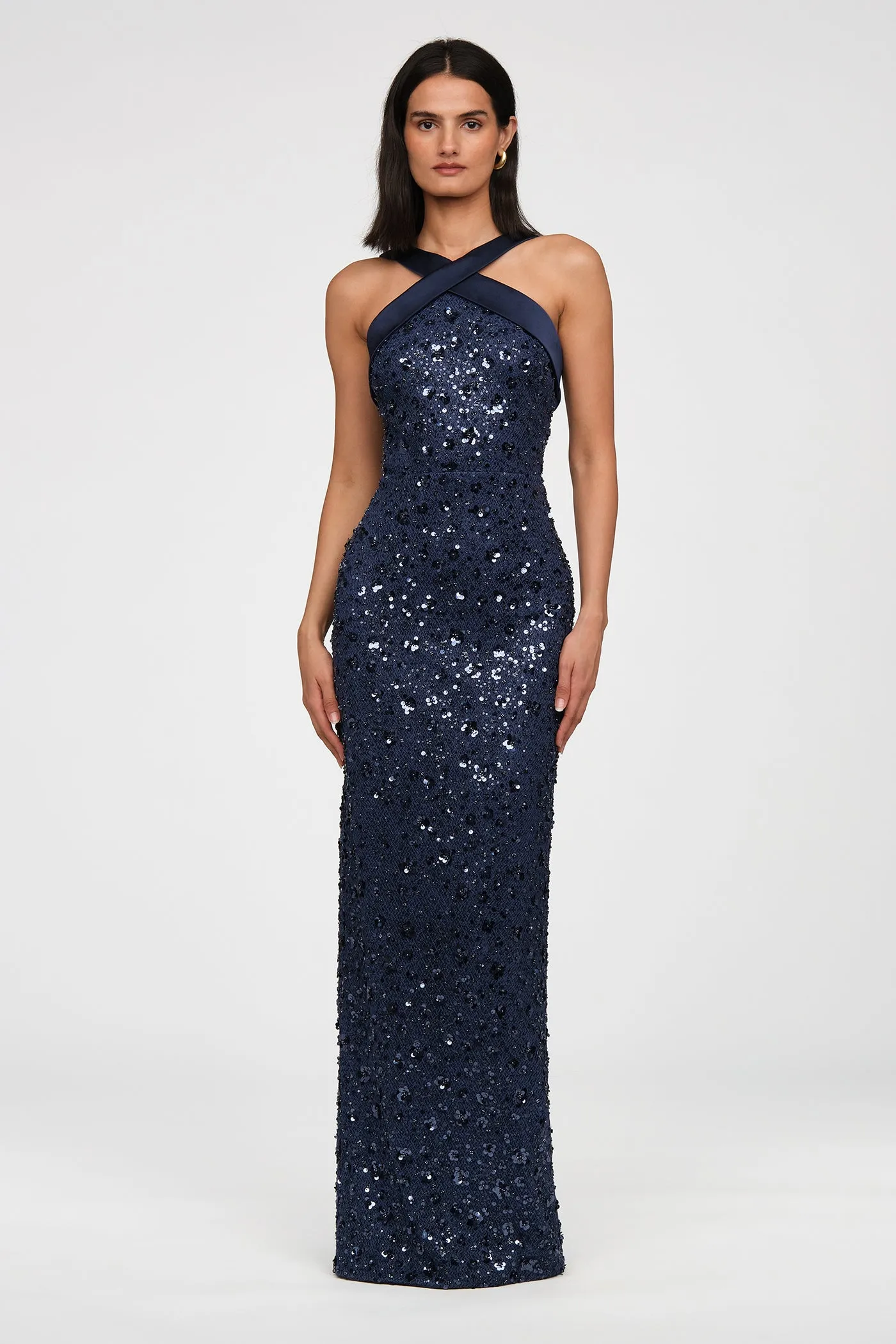 Kiki Beaded Column Gown sold by Theia