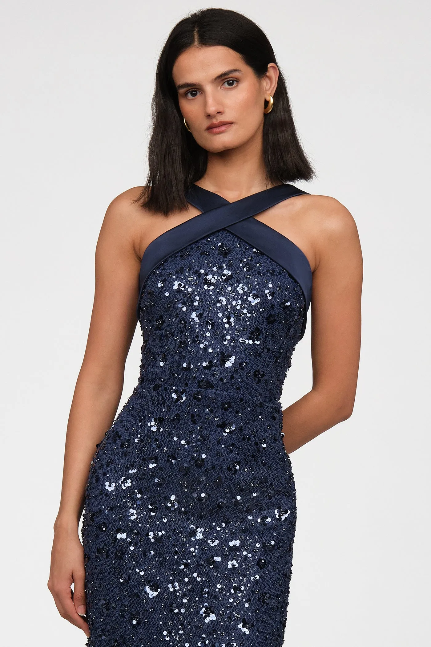 Kiki Beaded Column Gown sold by Theia product image thumbnail 5