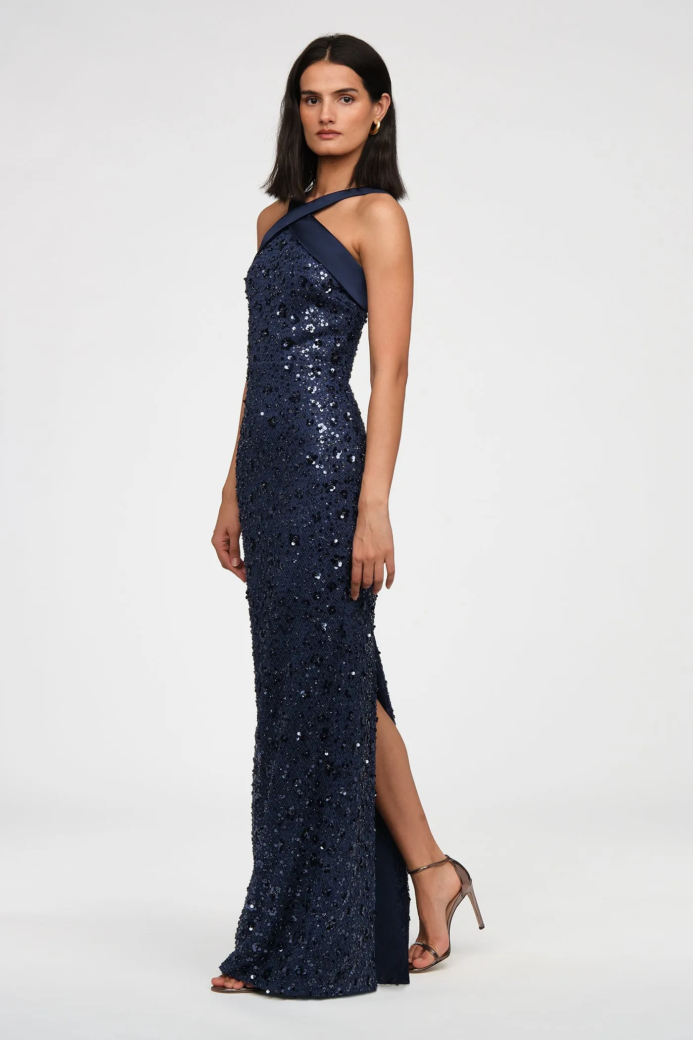 Kiki Beaded Column Gown sold by Theia product image thumbnail 4
