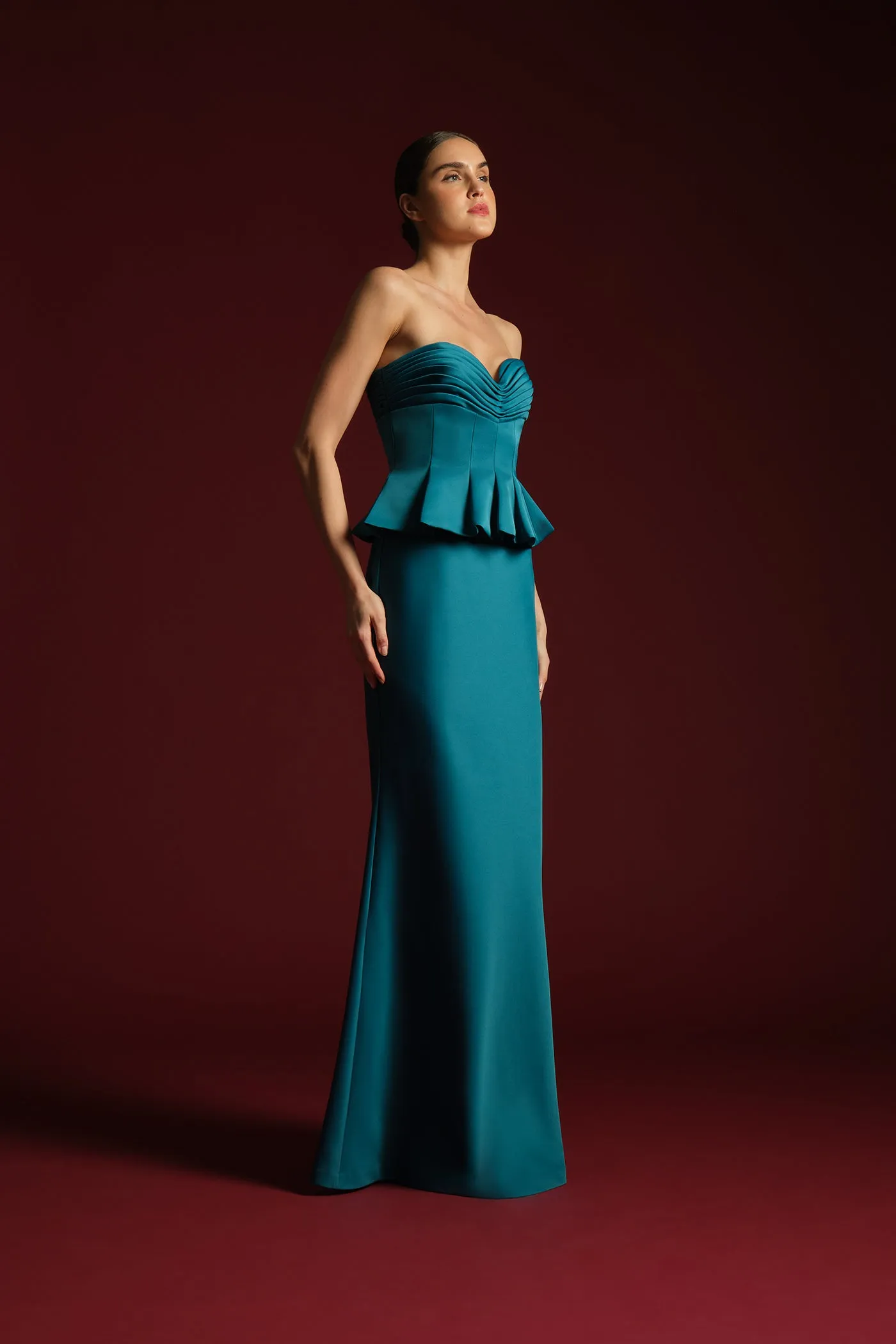 Sydney Strapless Gown sold by Theia product image thumbnail 2