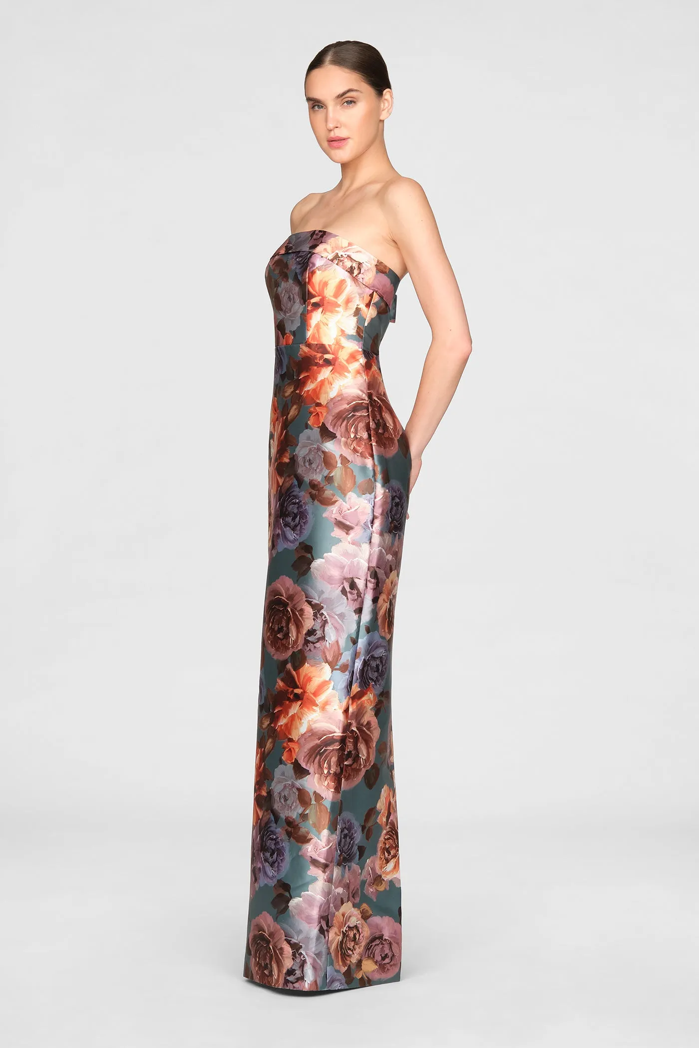Cleo Strapless Column Gown sold by Theia product image thumbnail 4