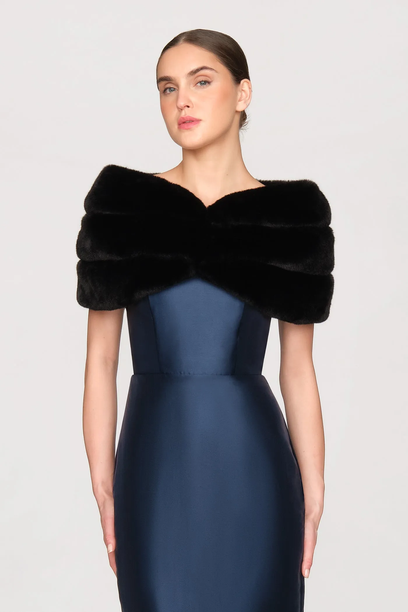 Sierra Faux Mink Shawl sold by Theia