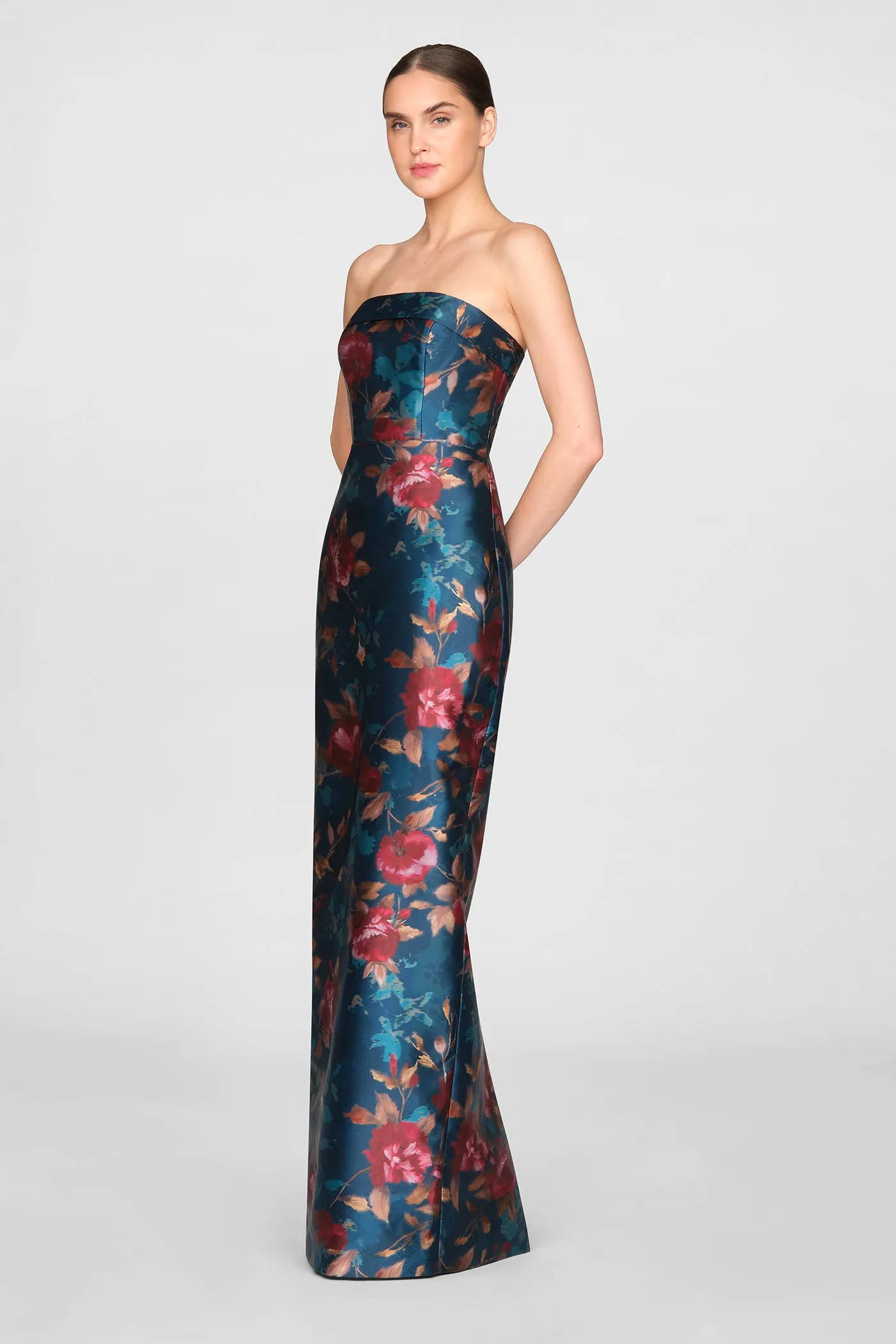 Cleo Strapless Column Gown sold by Theia product image thumbnail 4