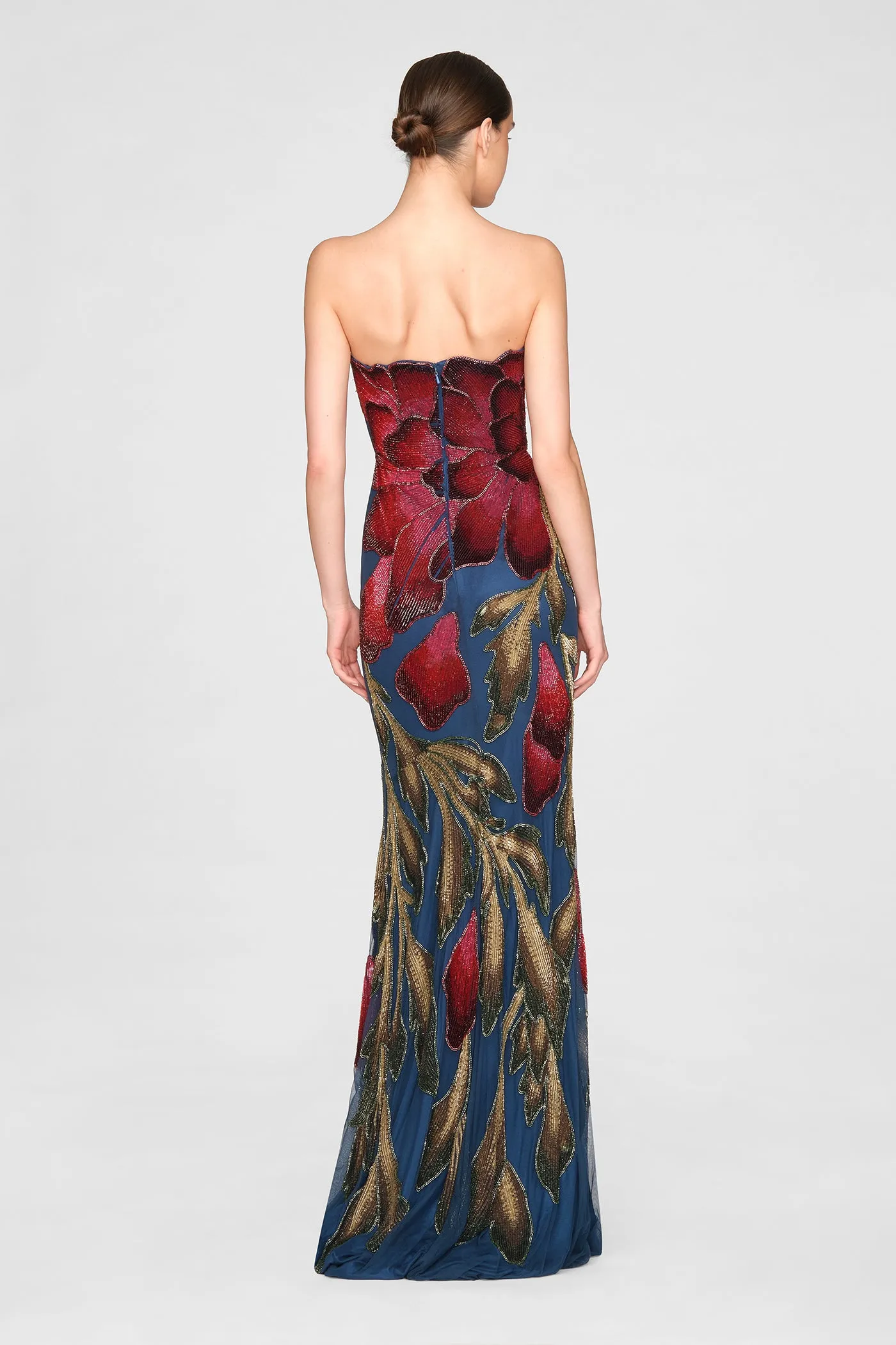 Marie Strapless Beaded Gown sold by Theia product image thumbnail 2