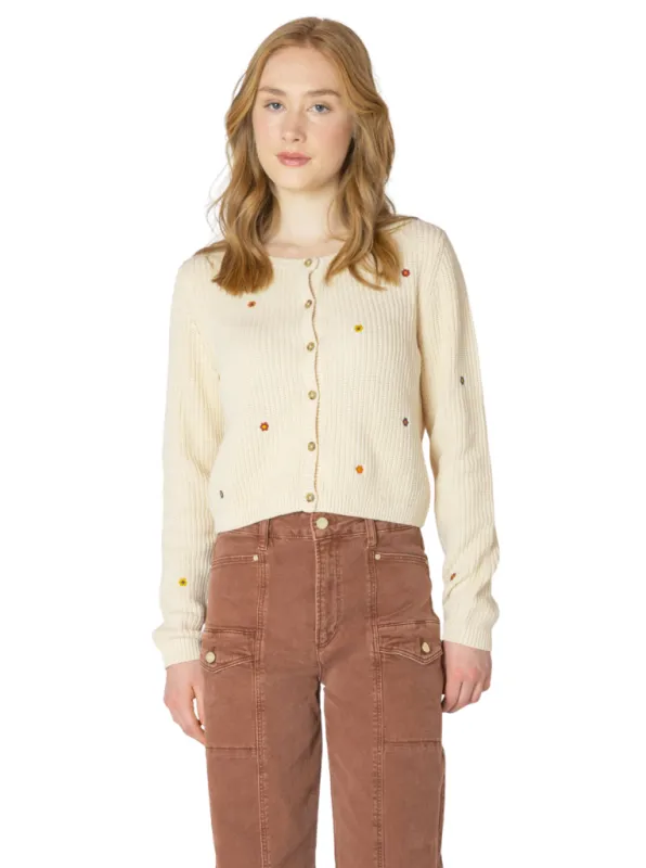 Floral Embroidered Cardigan by Dex sold by therapy