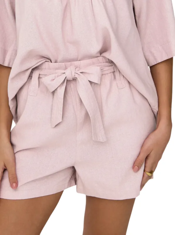 The Caro Linen Blend Shorts by Only sold by therapy