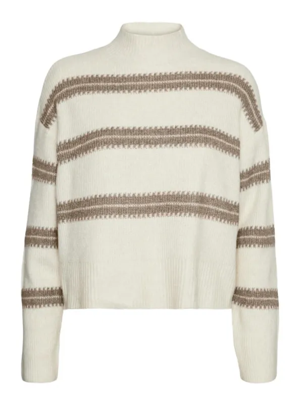 Striped Highneck Pullover by Vero Moda sold by therapy