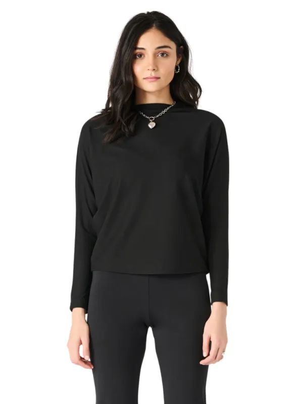 Mock Neck Ribbed Top by Dex sold by therapy