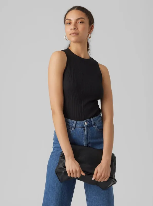 Sleeveless Ribbed Top by Vero Moda sold by therapy
