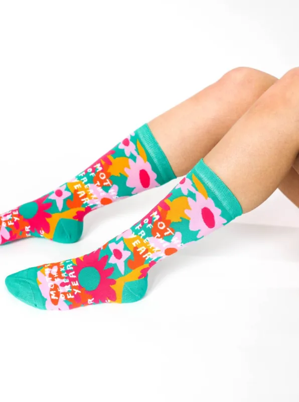 Mother of the Freakin Year Floral Socks sold by therapy