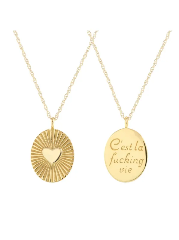 C'est La F-ing Vie Necklace By Kris Nations sold by therapy