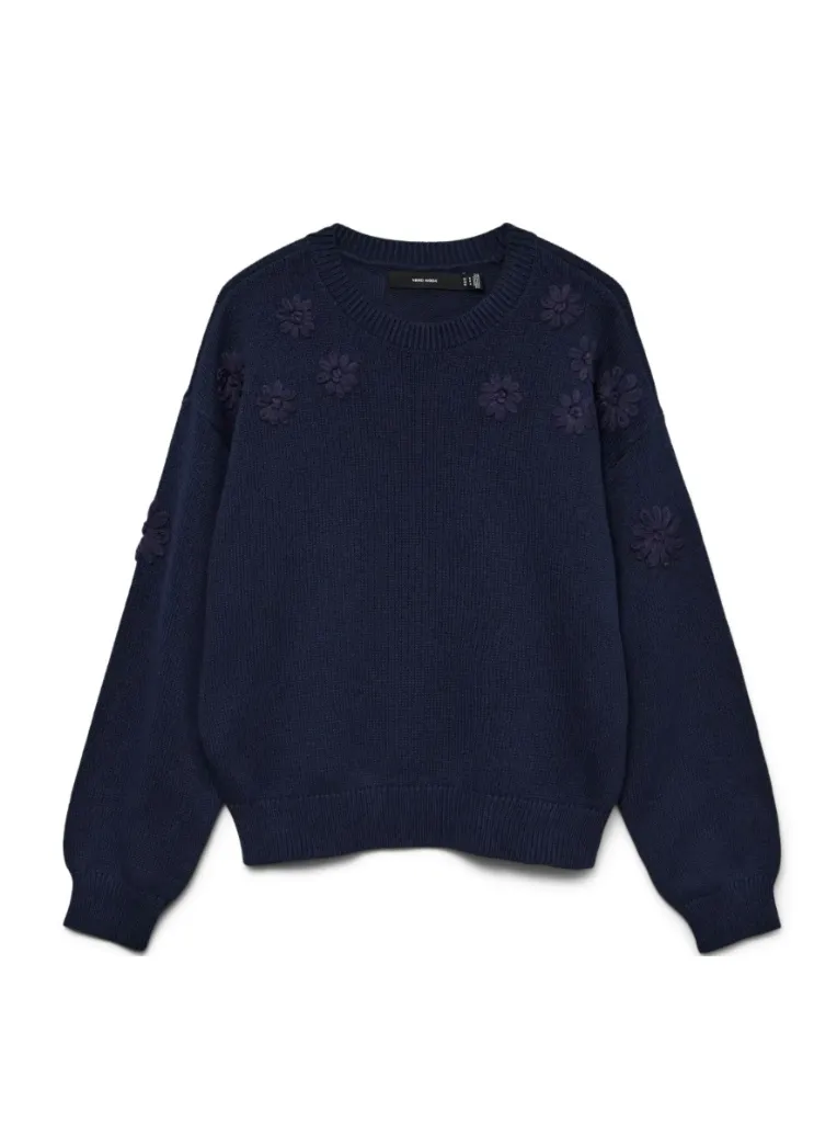 Daisy Embroidered Pullover by Vero Moda sold by therapy