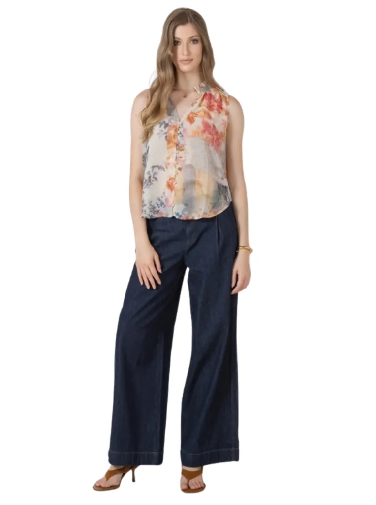 Serena Sleeveless Floral Blouse by Black Tape sold by therapy product image thumbnail 3