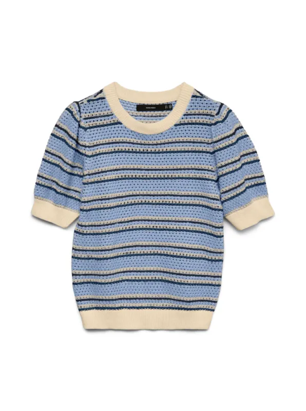 Rita Short Sleeve Knit Pullover by Vero Moda sold by therapy