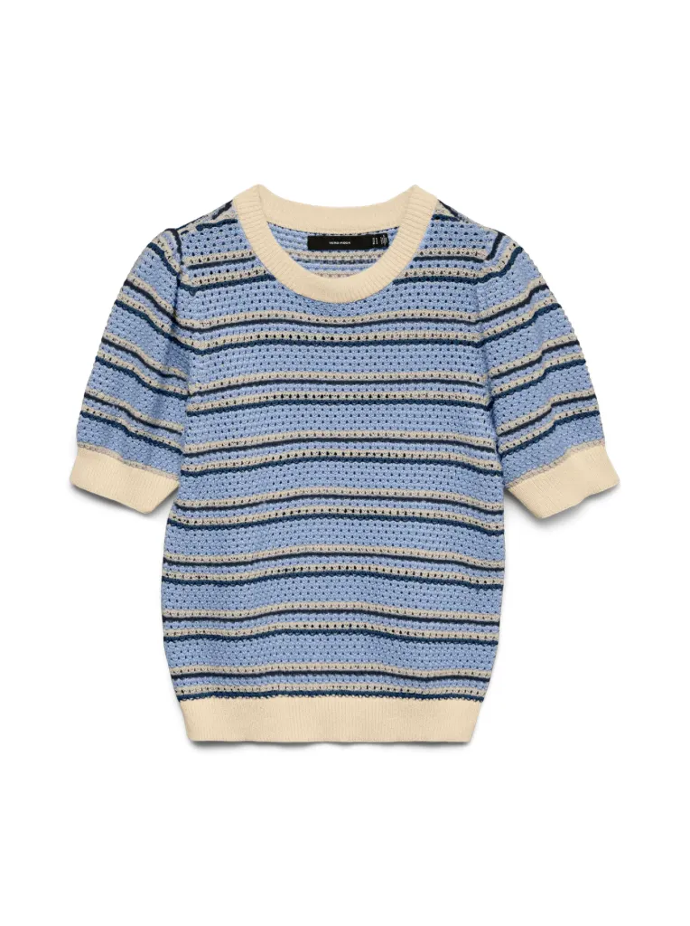 Rita Short Sleeve Knit Pullover by Vero Moda sold by therapy