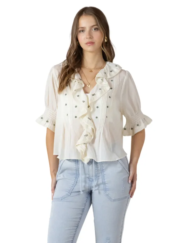 The Freya Embroidered Blouse by Dex made by therapy
