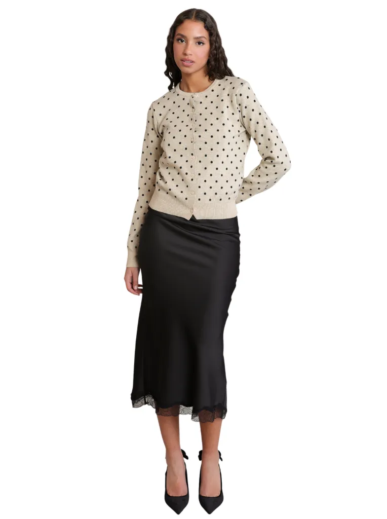 Satin Lace Trim Skirt by Dex sold by therapy product image thumbnail 3